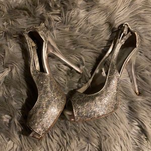 Guess Sparkly, glittery, leopard print heels